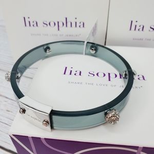 NEW LIA SOPHIA TRANSPARENT CRYSTAL RHINESTONES BRACELET RESIN